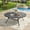 Black, variant on VOXBIN 60" Outdoor Round Patio Table for Garden, All Weather Metal with Adjustable Umbrella Hole Black
