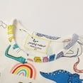 thumbnail image 4 of Little Girls Cotton Dress Kid Short Sleeve Cartoon Dress Baby Cute Dress Toddler Dinosaur Dresses, 4 of 7
