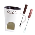 thumbnail image 2 of Taza para fondue de chocolate, olla caliente para dulces, calentador de mantequilla, fundidor de chocolate con tenedor Blanco, 2 of 9