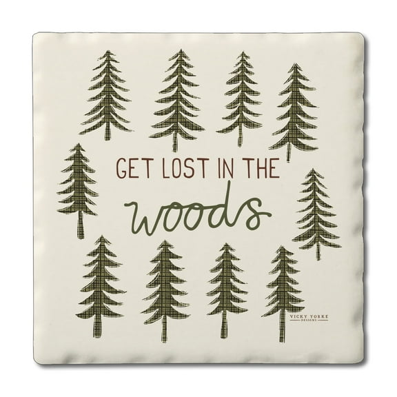 Thirstystone "Woods" Single Tumbled Tile Stone Coaster