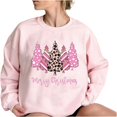 thumbnail image 4 of WEAIXIMIUNG Sweat à Demi-Zip pour Femmes 3TG Sweat de Noël pour Femmes Design Père Noël et Arbre Col Rond, 4 of 5