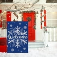 thumbnail image 3 of diyeu Christmas Winter Welcome Garden Flag 12x18 Inch Double Sided Burlap, Snowflake Yard Flags for Holiday Xmas Yard Outdoor Decoration(ONLY FLAG), 3 of 6