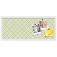 thumbnail image 2 of PinPix ArtToFrames 28x10 Custom Cork Bulletin Board Argyle Light Yellow   Poster Board Has a Fabric Style Canvas Finish, Framed in Satin White Frame (PinPix-642), 2 of 6