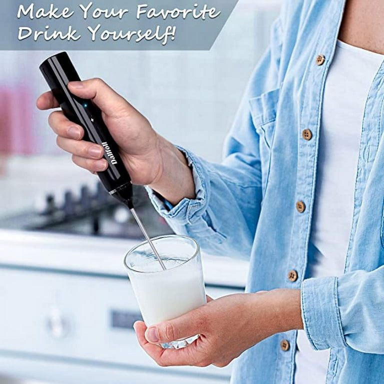 Crazy Cups Milk Frother Cordless Electric Drink Mixer Handheld