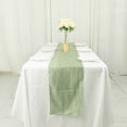 Efavormart 12" X 108" Accordion Crinkle Taffeta Table Runner - Sage ...