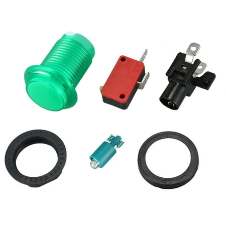 

Round Lit Illuminated Push Button Switch LED Light 5V/12V Color:Green