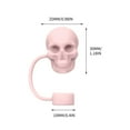 thumbnail image 3 of Halloween Skull Straw Topper Goth Straw Cover Cap for Stanley Cup, 10mm Skull Straw Cover for Stanley Tumblers Accessories Halloween -Light Pink, 3 of 5