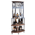 thumbnail image 5 of Mango Steam Modern Home Liquor Mini Bar Catalina Table For Home  (Tower Bar, Clear and Brown), 5 of 6
