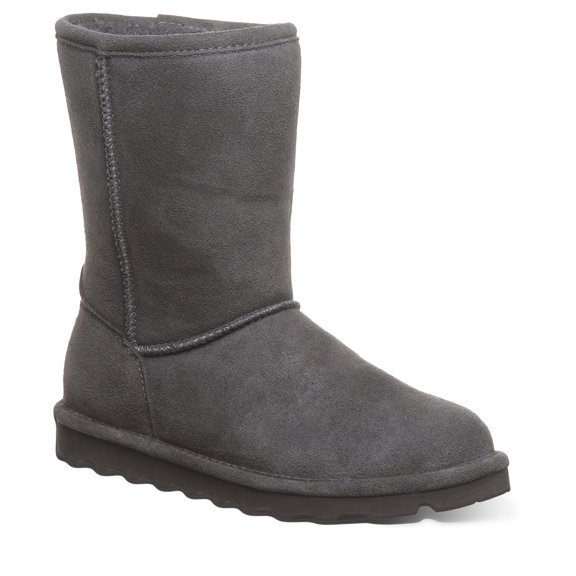 BEARPAW Women's Elle Short Graphite Size 8 | Women's Boot Classic Suede | Women's Pull On Boot | Comfortable Winter Boot Women's Graphite Elle Short Boots