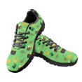 thumbnail image 1 of Zapatillas planas con diseño de marca de duende irlandés, regalo del Día de San Patricio, elegantes zapatos casuales con cordones, zapatos deportivos cómodos para adolescentes, 1 of 6