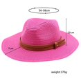 thumbnail image 2 of Bainana Sun Hat For Women Men Wide Brim Casual Lightweight Solid Color Straw Hat For Summer Outdoor, 2 of 2