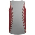 thumbnail image 2 of Baseball League White and Red All Over Mens Tank Top, 2 of 2