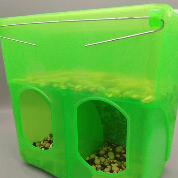 Mangeoire à Pigeon En Bois Maison - Grande Capacité 38x12x13 Cm Distributeur Nourriture Sans Déchets Pour Volaille