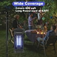 thumbnail image 3 of Electric Fly Mosquito Bug Zapper Insect Killer Trap for Outdoor Indoor Backyard Patio, 3 of 7