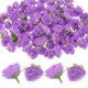 thumbnail image 1 of Uxcell 100 Paquete Cabezas de Rosas Artificiales 1.2" Pequeña Cabeza de Rosa de Seda Falsa para Decoración Cabezas de Flores Falsas Púrpura Claro, 1 of 7