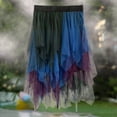 thumbnail image 2 of Midi Skirts for Women Long Petticoat Tutu Skirt A Line Wedding Dress Style with Sheer Mesh Dark Blue XXL, 2 of 3