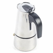 DENEST 4 Cups Moka Coffee Maker Pot Stainless Steel with Electric Stove