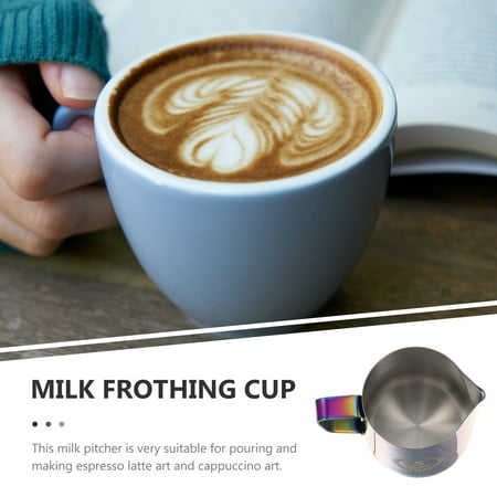 

Frcolor Milk Frothing Pitcher Kitchen Stainless Steel Milk Pitcher Cup Milk Frothing Jug for Making Coffee