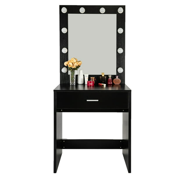 Vik Tech Vanity Set Jewelry Makeup, Dressing Table Mirror With Built In Lights