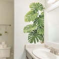 thumbnail image 5 of HuiXinOu Tropical Green Leaves Bathroom Wall Stickers Self Adhesive Decorative Decals for Bathroom Washroom Wall Beautification Home Decor Accent, 5 of 7