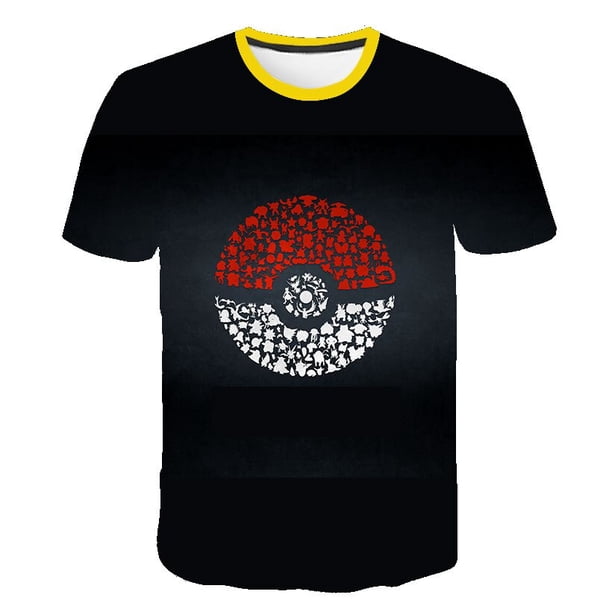 Camiseta de Pikachu con estampado 3D de Pokémon para niño y niña, camisa informal de moda, ropa de dibujos animados de 3 a 14 años qym unisex