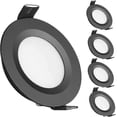 thumbnail image 1 of 4 x LED Recessed Spotlight 12V Hole 58-65mm 3W 3200K Recessed Ceiling Light for Motorhome Boat Caravan Van Yacht, Warm White (Black), 1 of 5