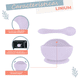 thumbnail image 5 of Kit Bebe Linium 3en1 Babero Cubiertos Plato Silicon Suave Color Lila, 5 of 9