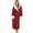 Red, variant on Dyfzdhu Robes for Women Winter Plush Lengthened Shawl Bathrobe Home Clothes Long Sleeved Robe Coat