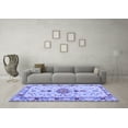 thumbnail image 3 of Ahgly Company Indoor Round Oriental Blue Traditional Area Rugs, 4' Round, 3 of 4