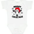 thumbnail image 3 of Inktastic Moooy Christmas with Cute Holstein Cow and Snowflakes Boys or Girls Baby Bodysuit, 3 of 5