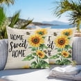 thumbnail image 3 of Throw Pillow Covers 16x16 Inch Set of 2, Sunflower Waterproof Outdoor Pillow Covers, Summer Botanical Bee Farmhouse Watercolor Decorative Cushion Pillowcases for Couch, Sofa, Bed, Garden, Patio, 3 of 9