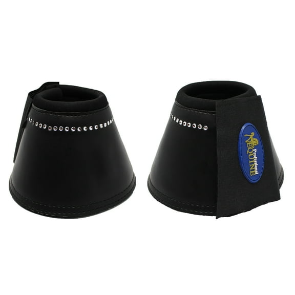 Horse Medium Professional Med Equine Over-Reach Sports Bell Boots Crystals 4106