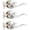 3, variant on 1 Pack Passage Lever Door Handles Satin Nickel Door Levers for Closet Door Lock Keyless Interior Door Handle with Lock Wave Lever