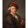 thumbnail image 3 of Marcello Bacciarelli 12x14 Black Modern Framed Museum Art Print Titled - Self-Portrait (ca. 1790), 3 of 5