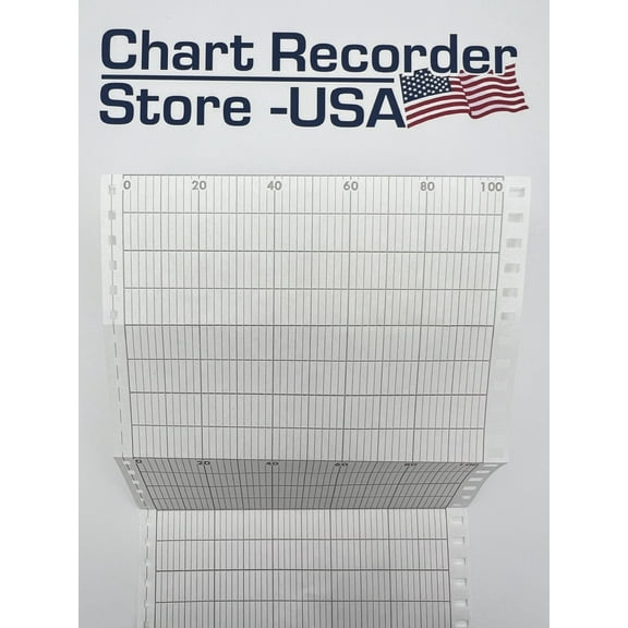 Yokogawa B9565AW Folding Chart Paper, 113.75mm x 53', Chart Recorder Store USA