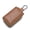 Brown, variant on Men's leather texture large capacity car key bag double-layer double zipper multifunctional car key bag