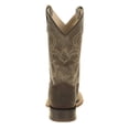 thumbnail image 4 of Old West Brown/Green Youth Boys Leather Cowboy Boots 7D, 4 of 5
