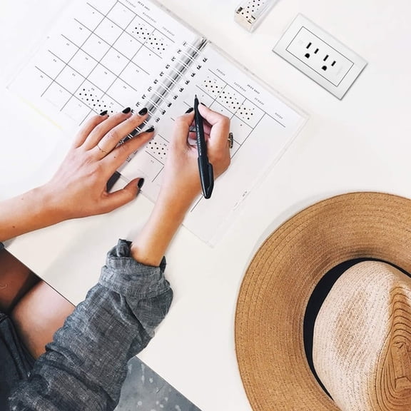 Legrand  RD2WH Radiant Furniture Power Center, Recessed Power Strip, 2 Outlets, 6 Foot Cord, White