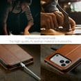 thumbnail image 5 of Feishell for iPhone 17 Pro Max Wallet Case,Premium PU Leather Magnetic Closure Folio Flip Kickstand RFID Blocking Credit Card Slots & Cash Pocket Shockproof Business Classic Phone Case,Brown, 5 of 7