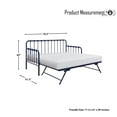 thumbnail image 3 of OakvillePark LaPrele Metal Daybed with Lift-Up Trundle, Twin/Twin, Navy Blue, 3 of 4