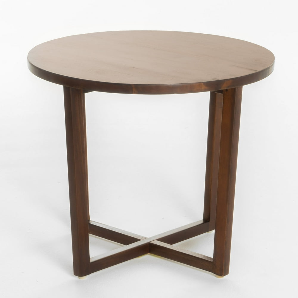 Tanzania Wood End Table, Rich Mahogany