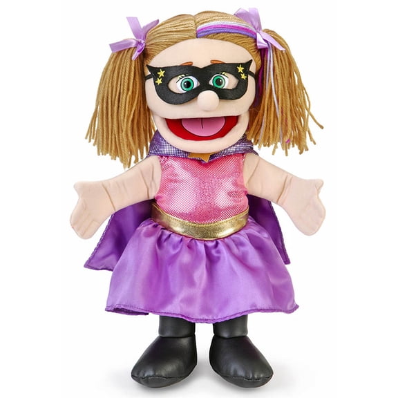 14" Superhero, Peach Girl, Hand Puppet