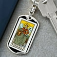 thumbnail image 6 of Tarot Card The Empress Keychain Dog Tag Stainless Steel or 18k Gold, 6 of 16