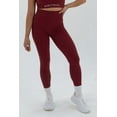 thumbnail image 5 of Ribbed Sports Bra and Leggings Set - Dark Red, 5 of 8