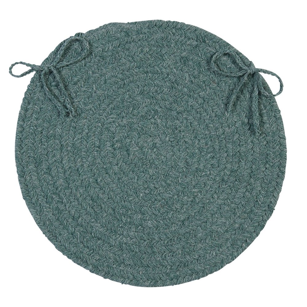 15" Teal Green Braided Chair Pad