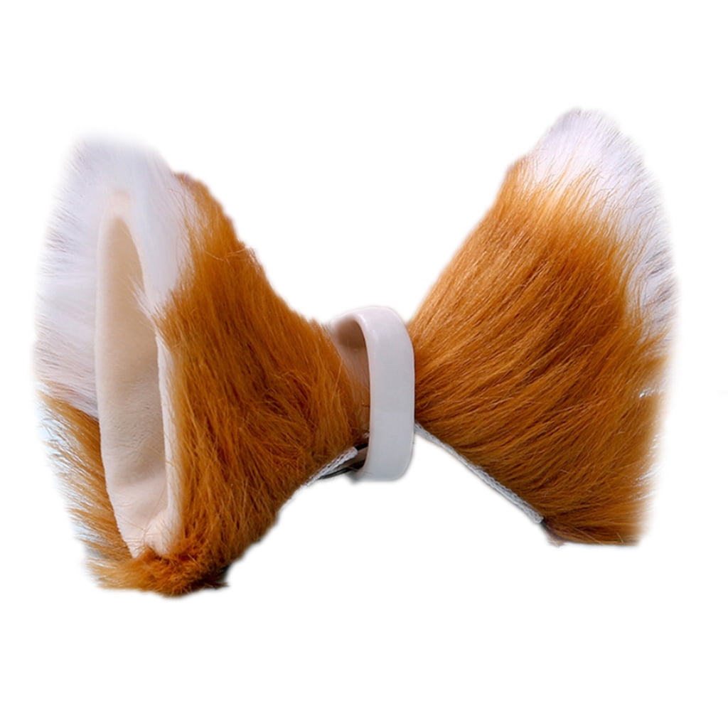 XINYTEC Women Artificial Long Furry Cat Ears Hair Clip Japanese Anime  Lolita Sweet Animal Hairpin Halloween Cosplay Headwear 