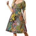 thumbnail image 2 of Vestido de manga corta King Gizzard And The Lizard Wizard Gang para mujer, elegante y bonito vestido de mujer., 2 of 7
