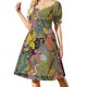 thumbnail image 2 of Vestido de manga corta Scottish Terrier, vestido largo de verano para mujer, vestido vintage morado, 2 of 7