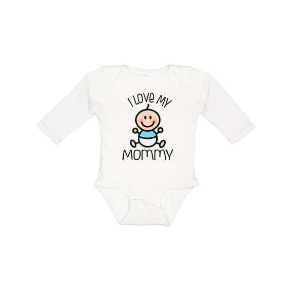 Inktastic I Love My Mommy Baby Boy Boys Long Sleeve Baby Bodysuit
