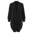 thumbnail image 5 of felwors Womens Long Cardigans Lightweight Open Front Long Sleeve Cardigan Sweater Black, M, 5 of 5